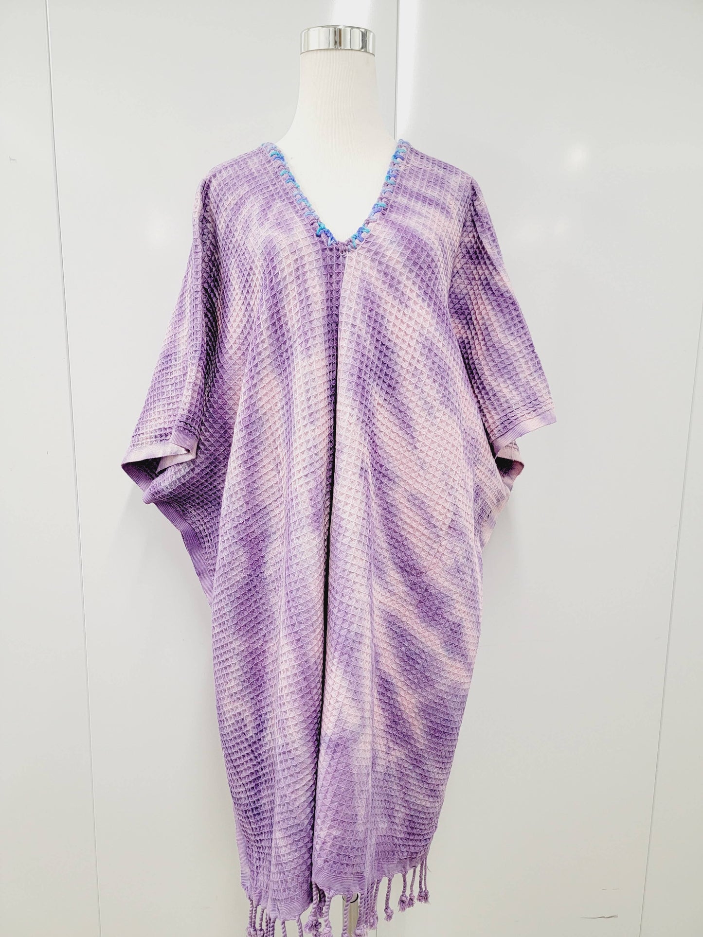 Beach cover-up, Hand made Honey comb wave Cotton cover