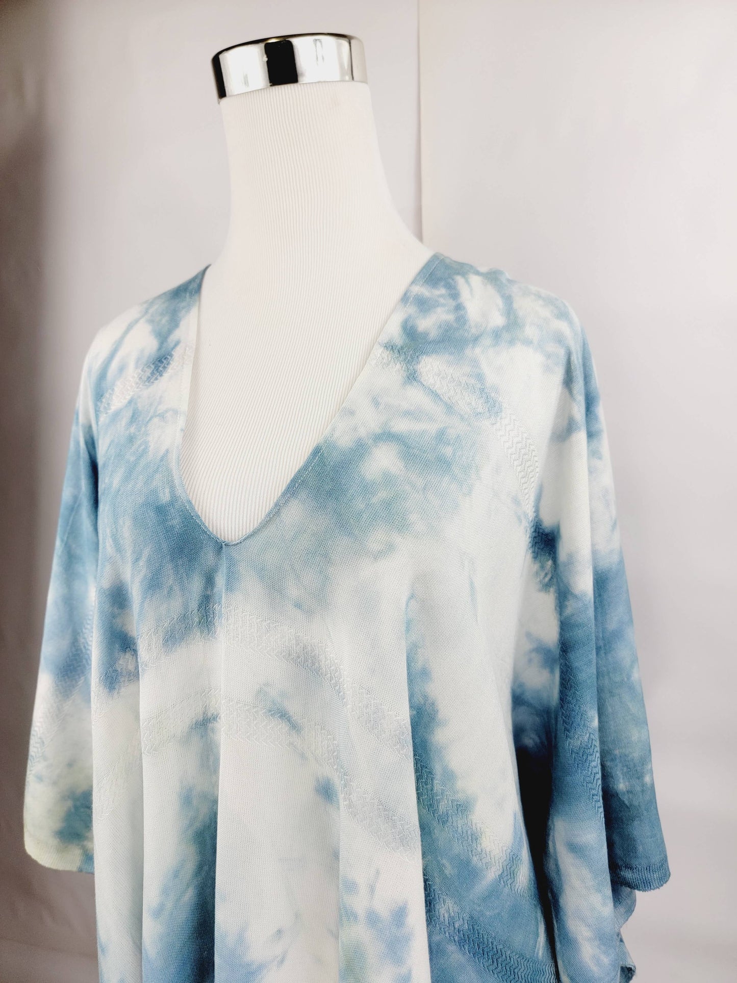 Cover-up, Beach dress Tie- Dye Hand made Dress Navy