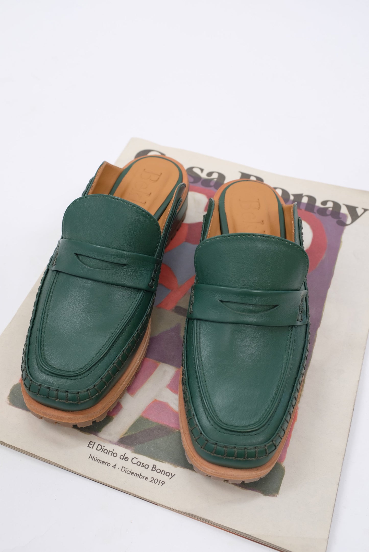 Beklina Loafer Mule Slip On Shoe Parsley (Green)