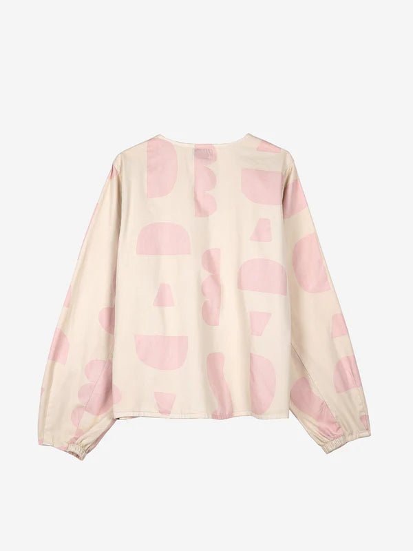 Bobo Choses mixed molds all over puff sleeve shirt