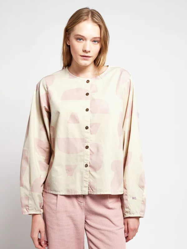 Bobo Choses mixed molds all over puff sleeve shirt