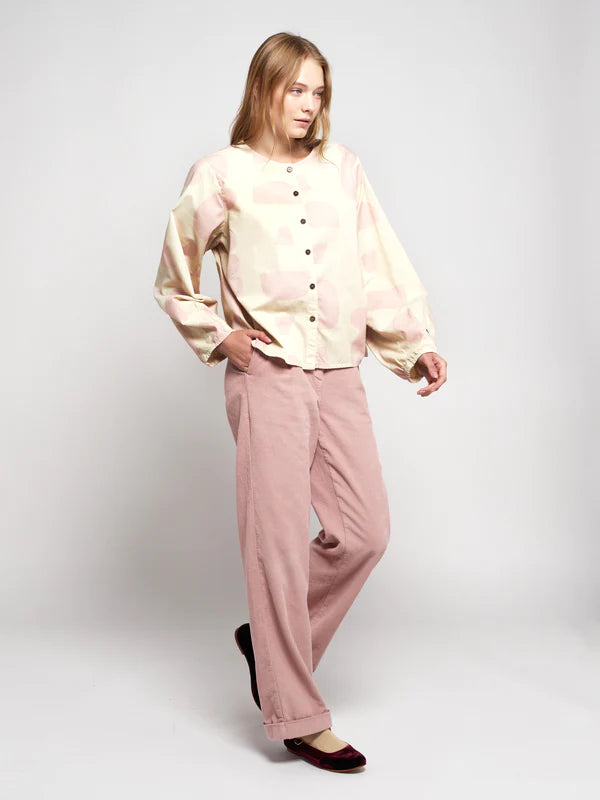 Bobo Choses mixed molds all over puff sleeve shirt