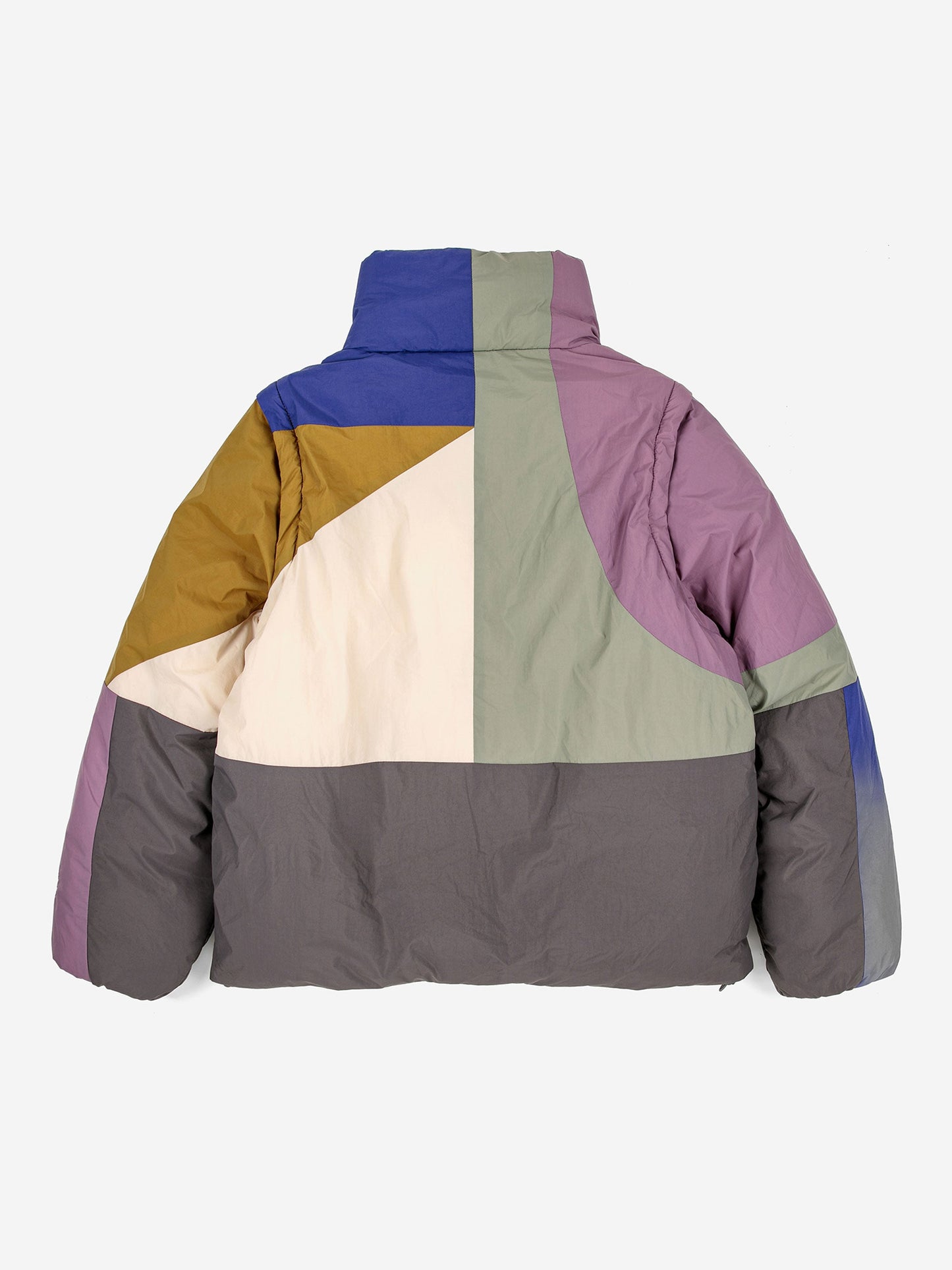 Bobo Choses Landscape convertible color block puffer coat + vest