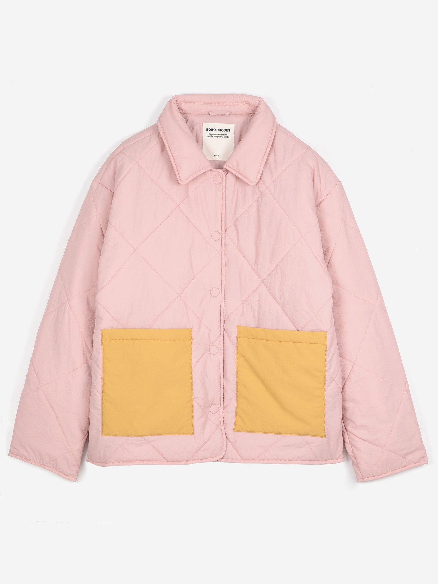 Bobo Choses Color block padded pink oversize jacket