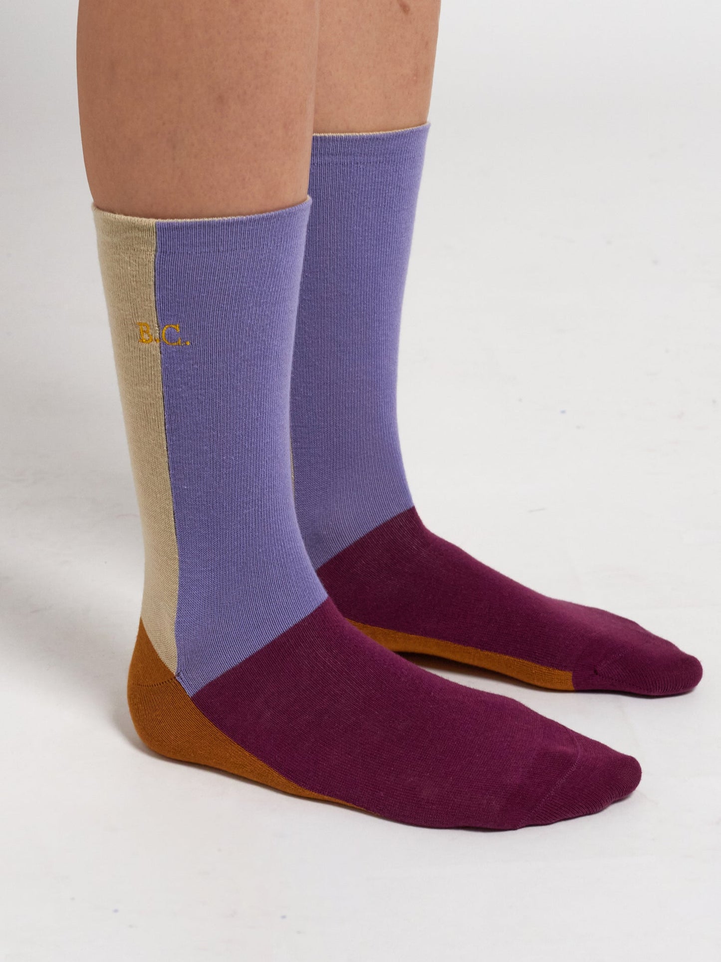 Color block long socks
