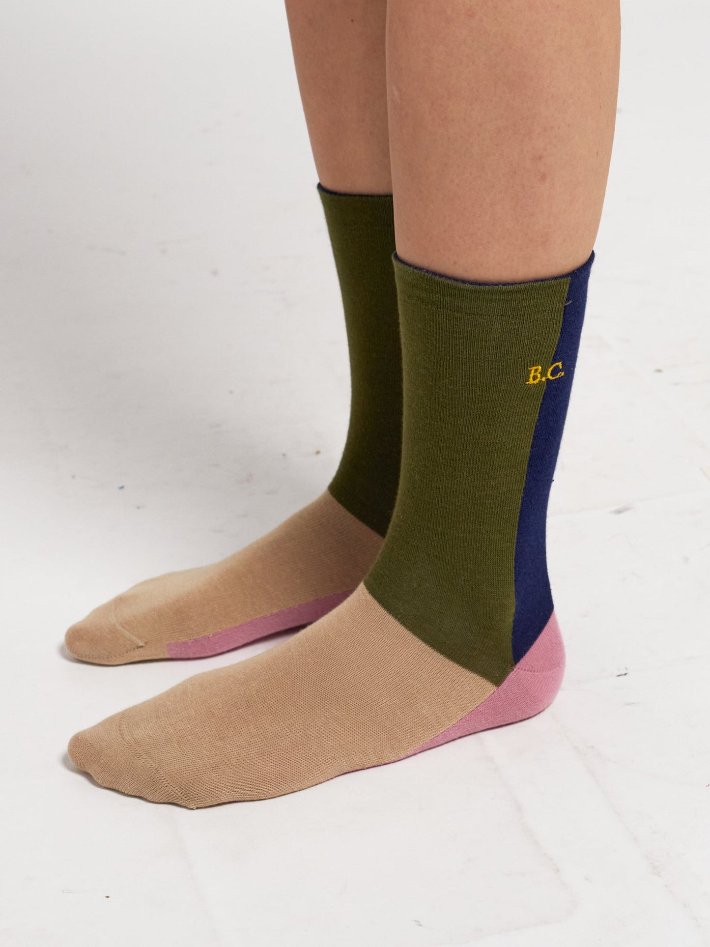 Color block long socks