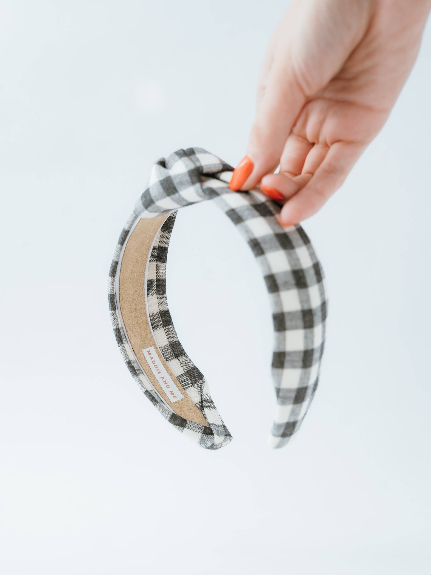 Black & White PIaid Buffalo Check Comfortable Knot Headband