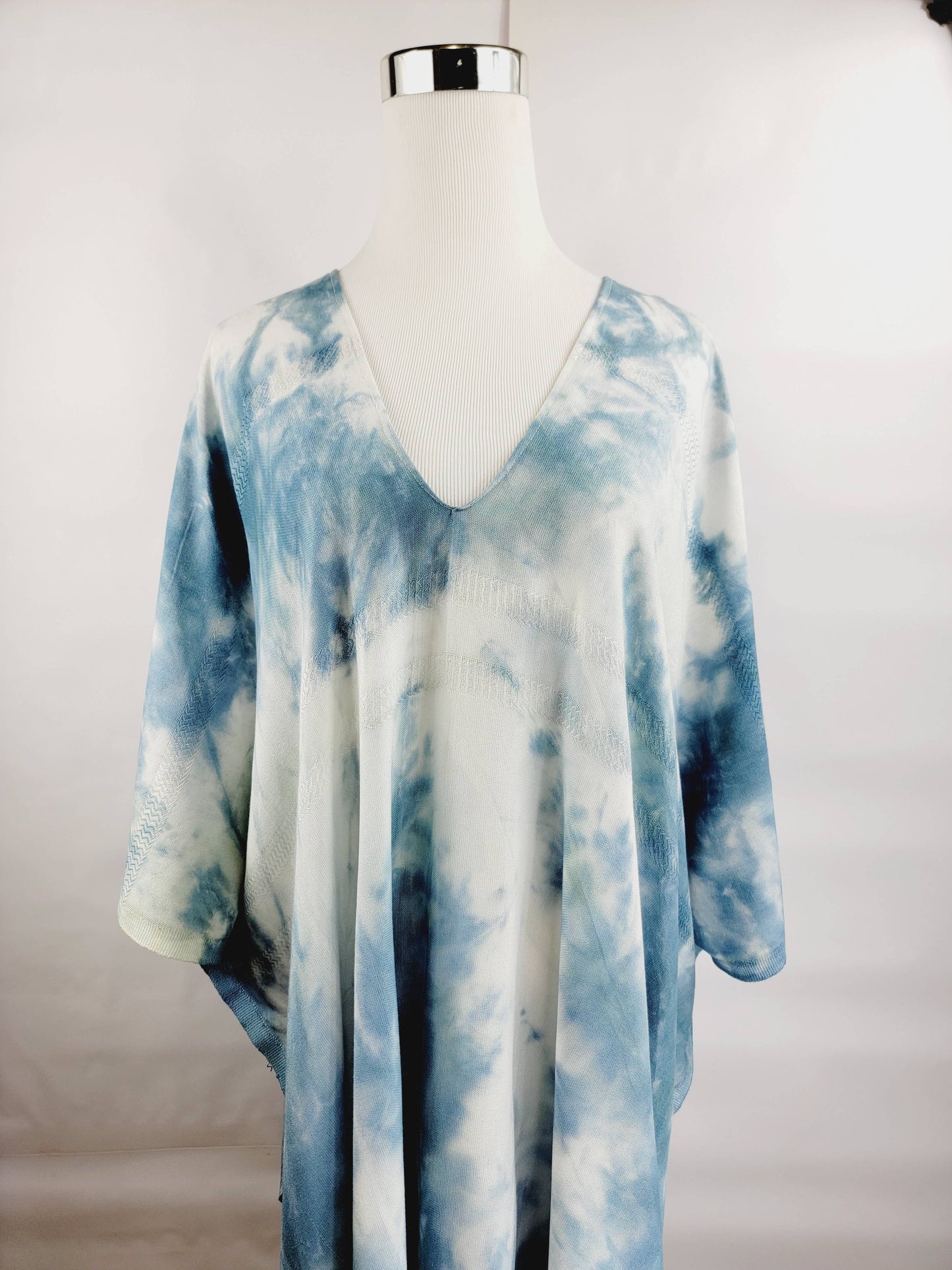 Cover-up, Beach dress Tie- Dye Hand made Dress Navy