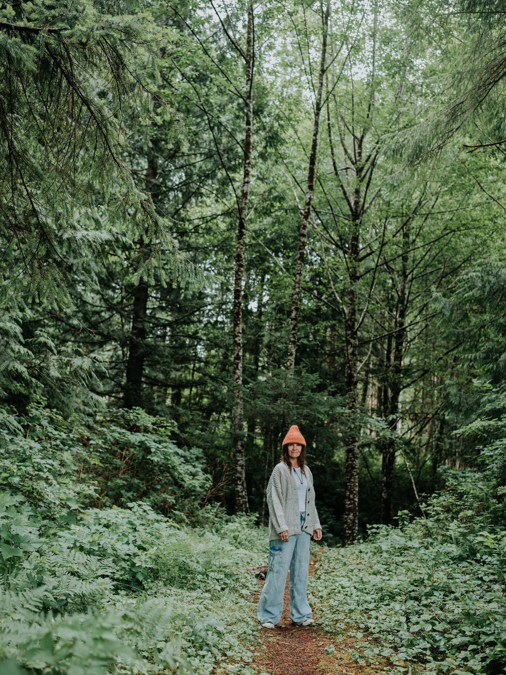 Gaston Ribbed Cardigan in Silver Undyed Alpaca