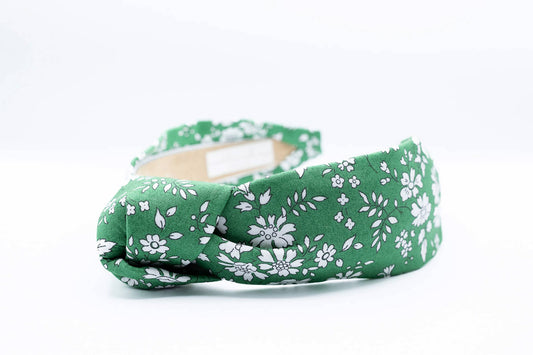 Kelly Green Floral Liberty of London Comfortable Headband