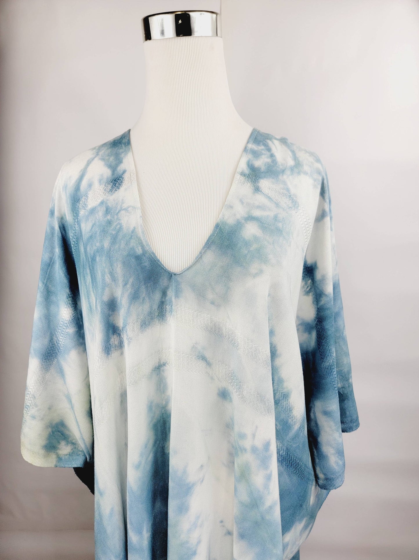 Cover-up, Beach dress Tie- Dye Hand made Dress Navy