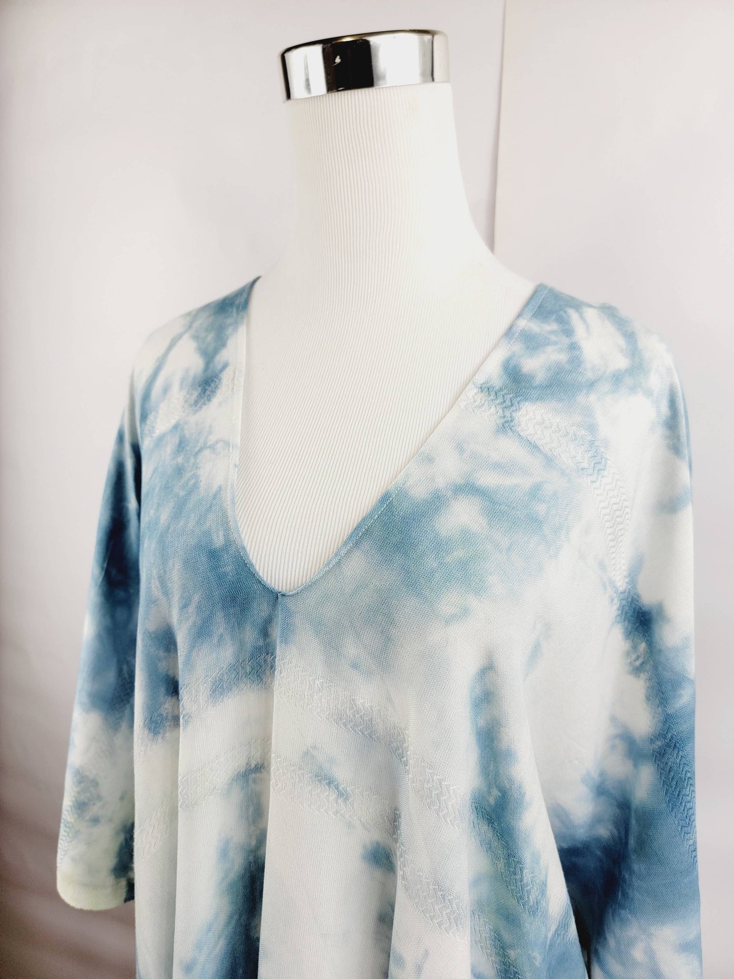 Cover-up, Beach dress Tie- Dye Hand made Dress Navy