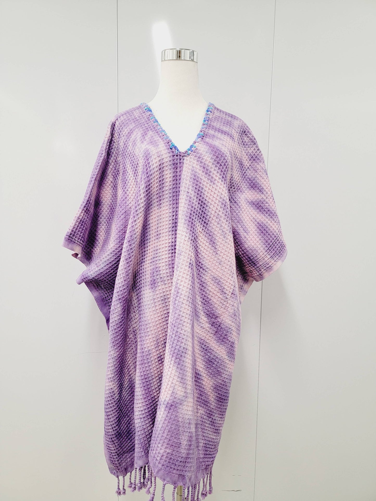 Beach cover-up, Hand made Honey comb wave Cotton cover