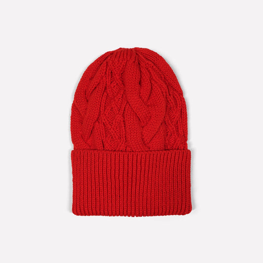 GiGi Knitwear Cable Hat in Red