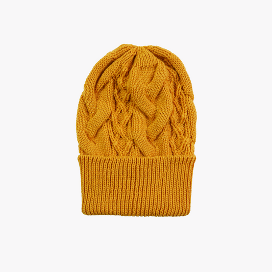 GiGi Knitwear Cable Hat in Marigold