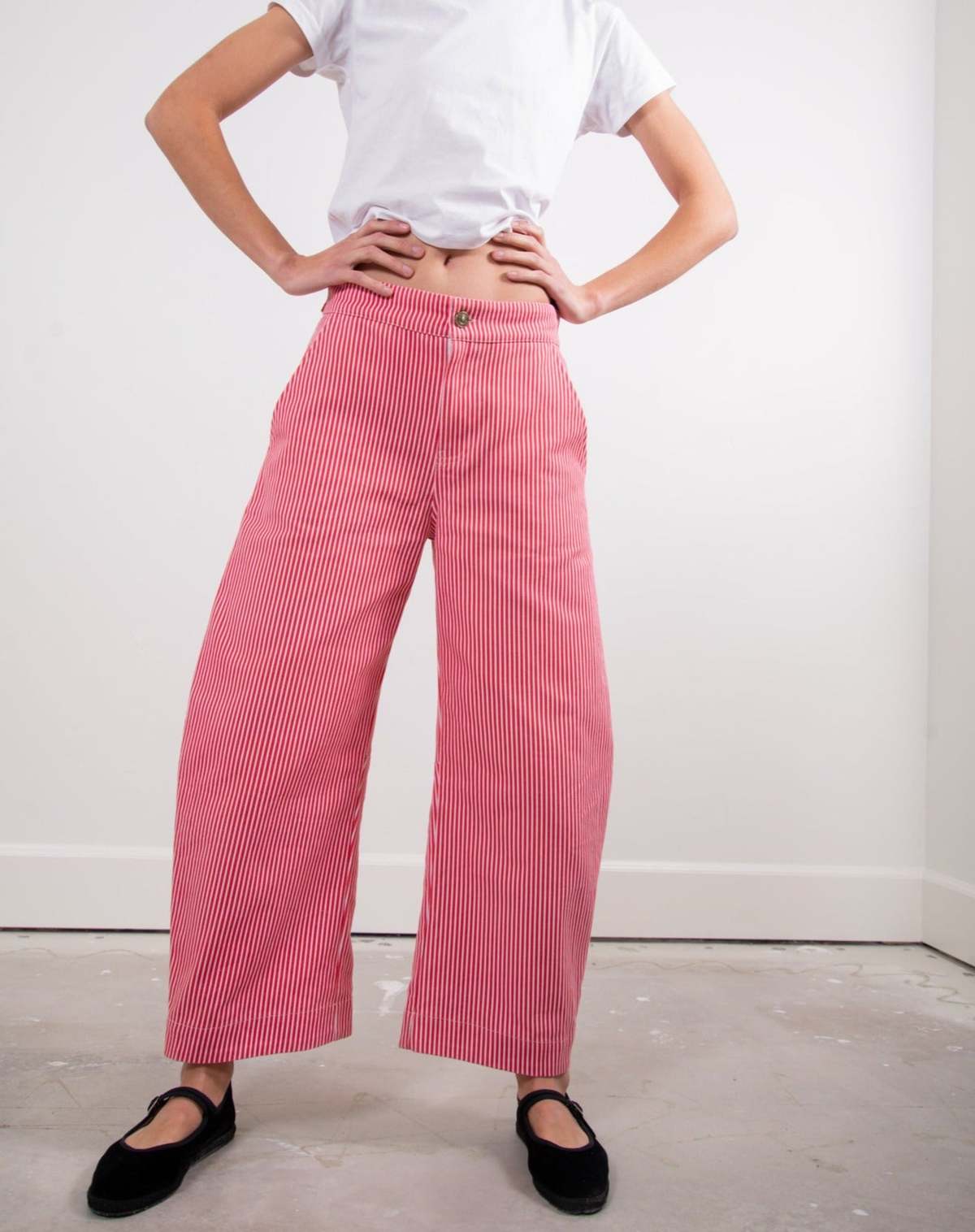 SONDERHAUS Daphne Trousers in Red Stripe