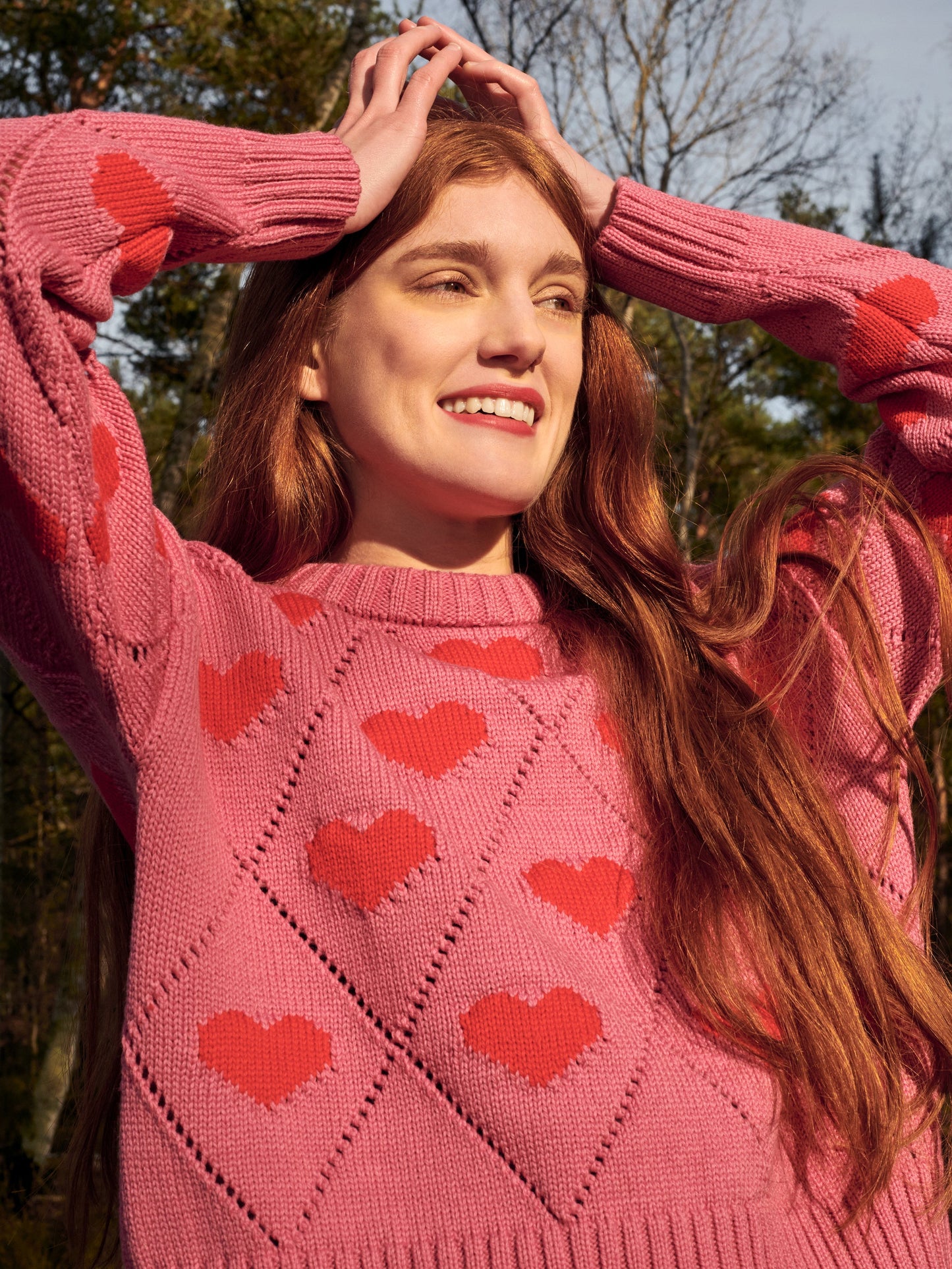 Gigi Knitwear Love heart sweater in lilac
