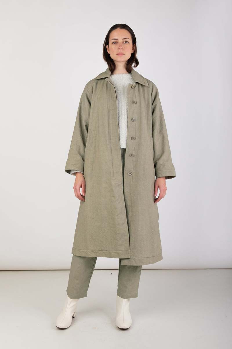 MICAELA GREG JADE A-LINE SHERPA TRENCH