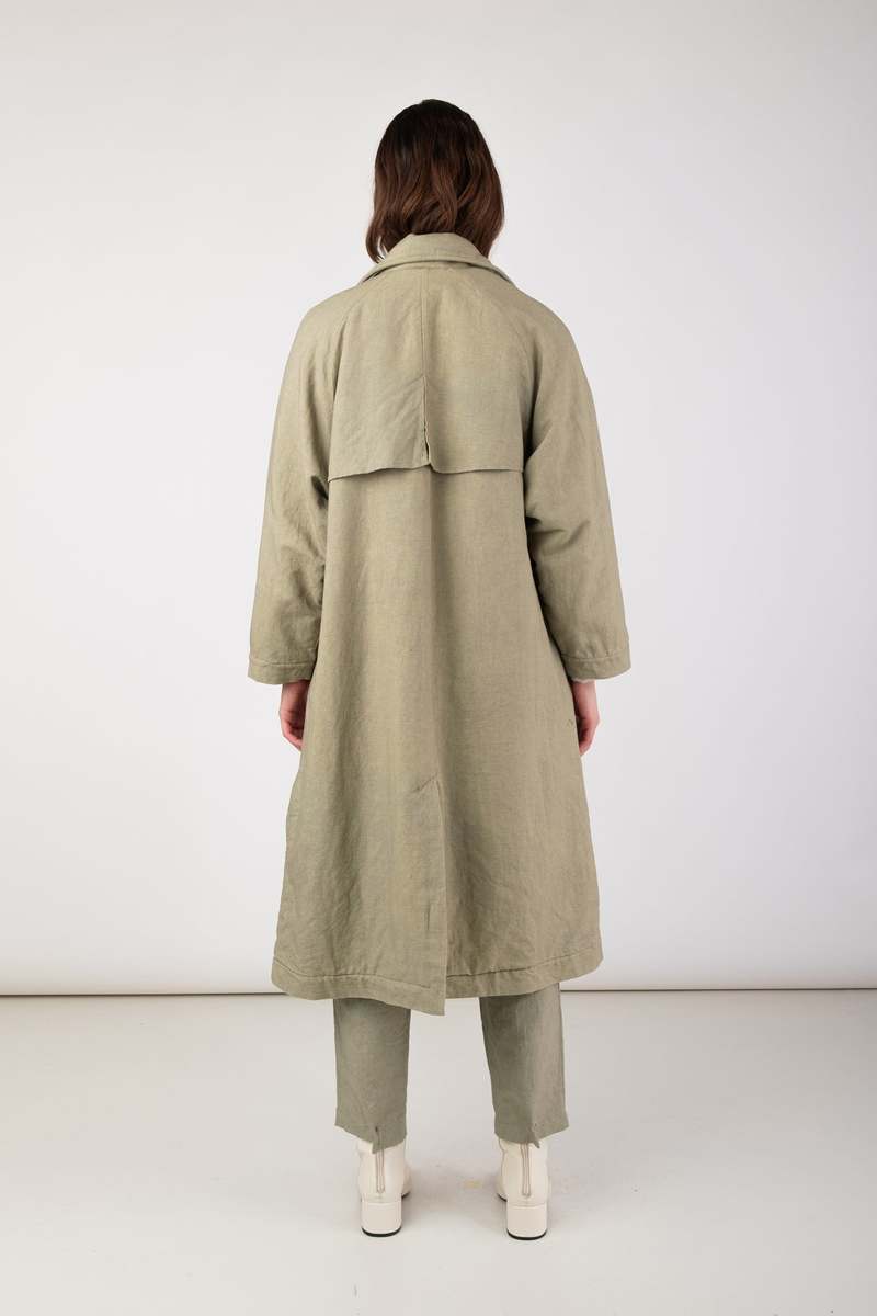 MICAELA GREG JADE A-LINE SHERPA TRENCH