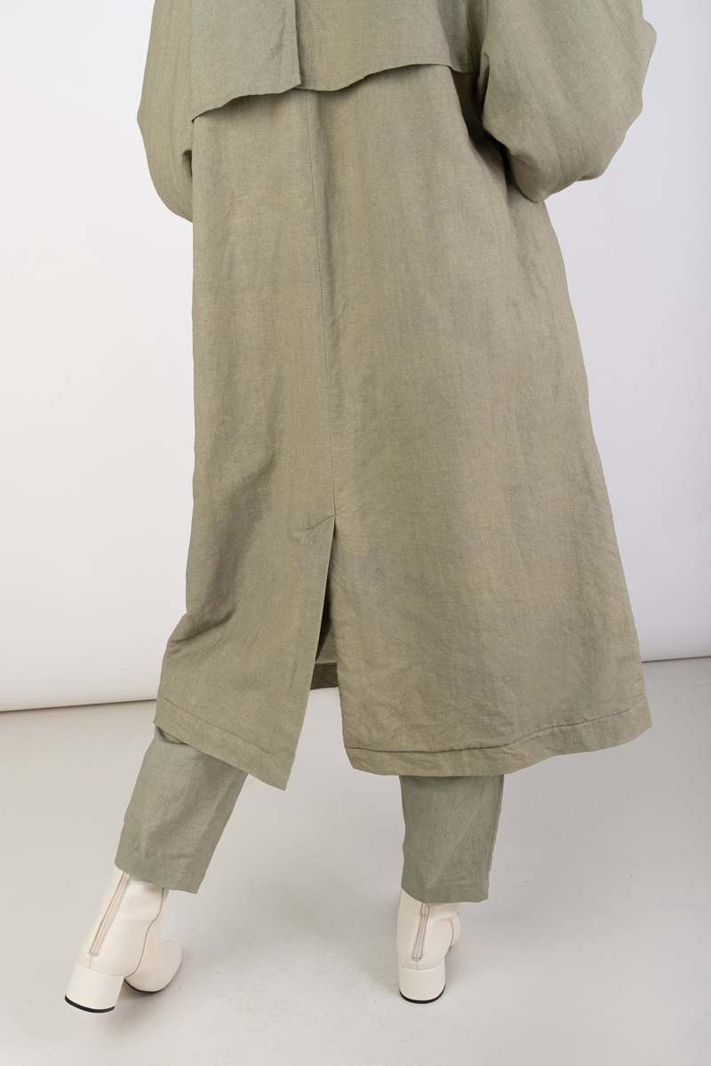 MICAELA GREG JADE A-LINE SHERPA TRENCH
