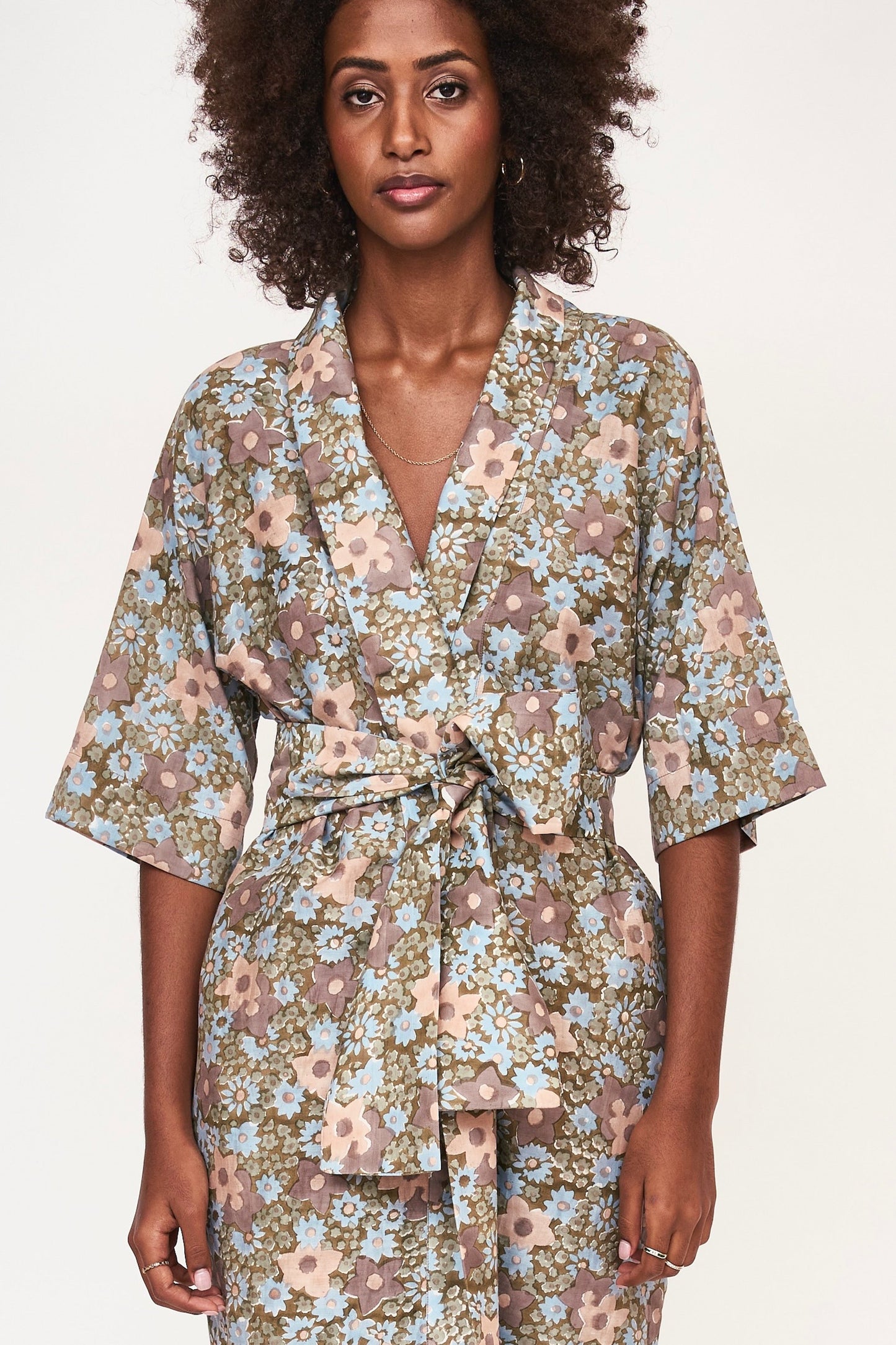 Mirth Organic Cotton Laos Robe in Stargazer