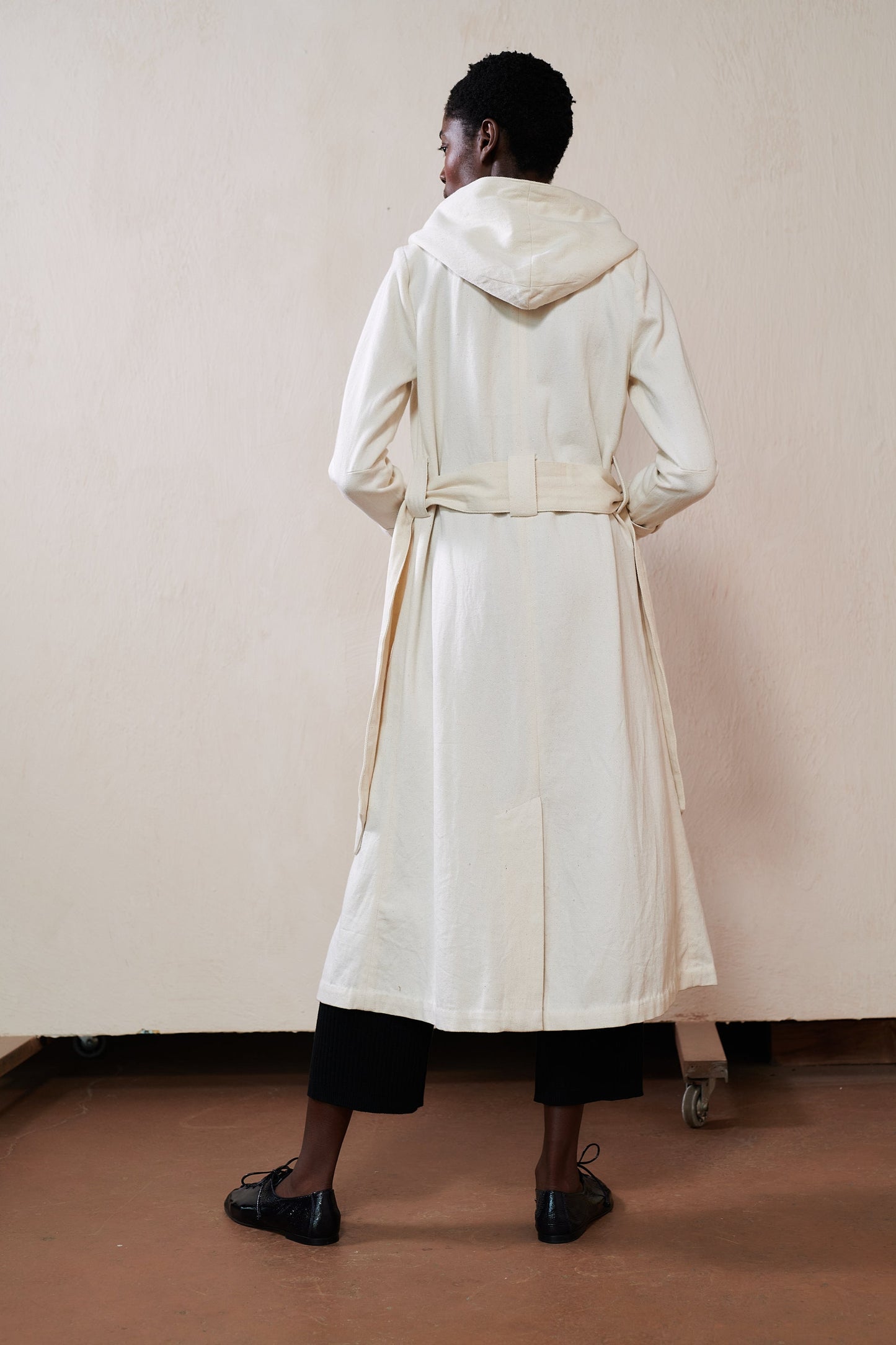 Maria Stanley Fall Hooded Conrad Trench in Bone