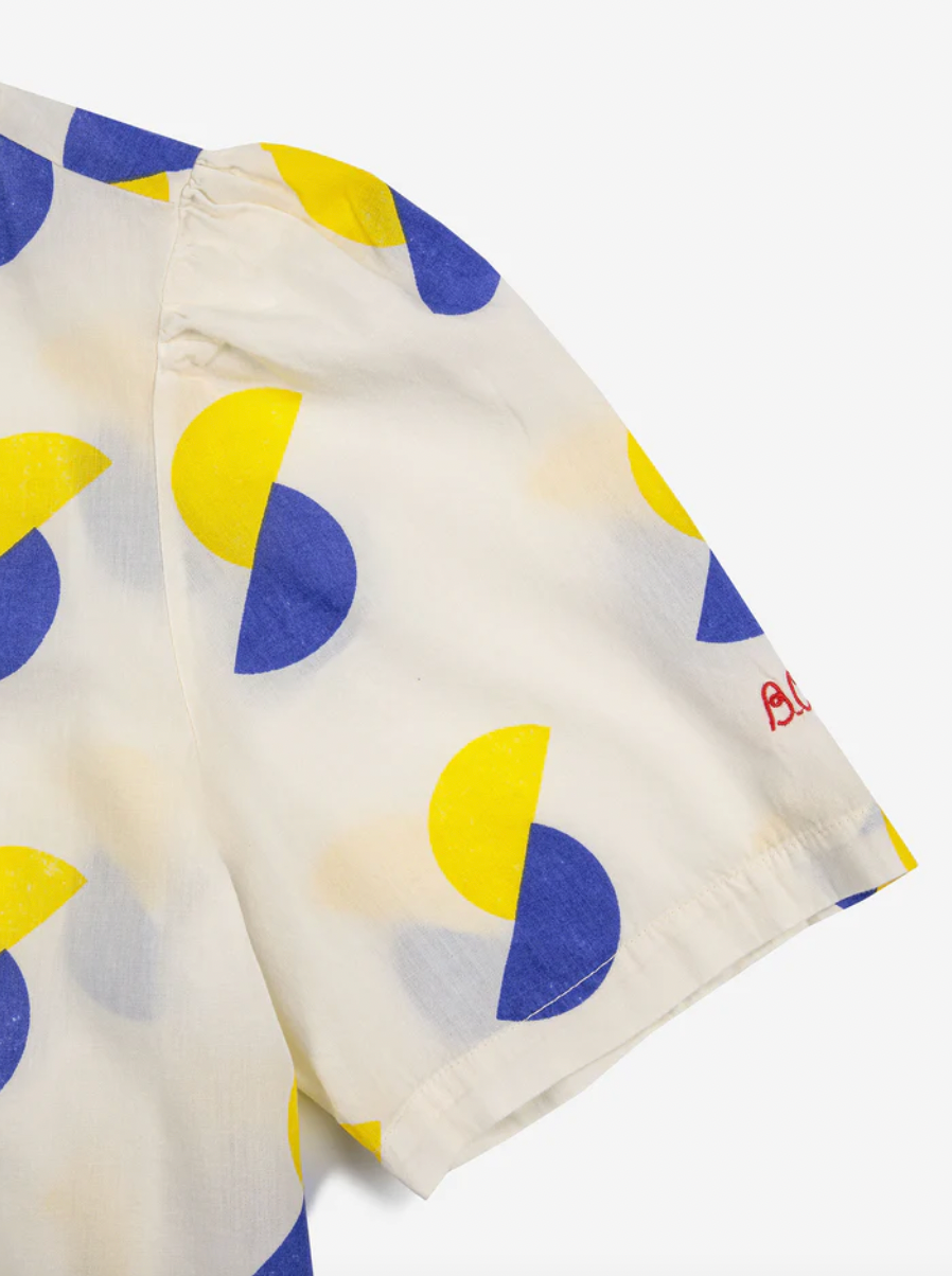 Bobo Choses Nautical Puff Sleeve Buttoned Shirt