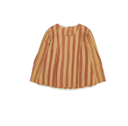 Yellow Handpainted Striped Organic Cotton Top