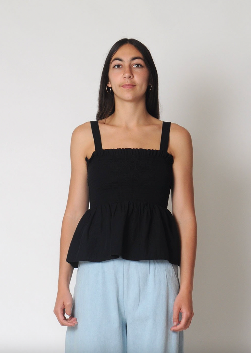 Conifer Smocked Top in Black