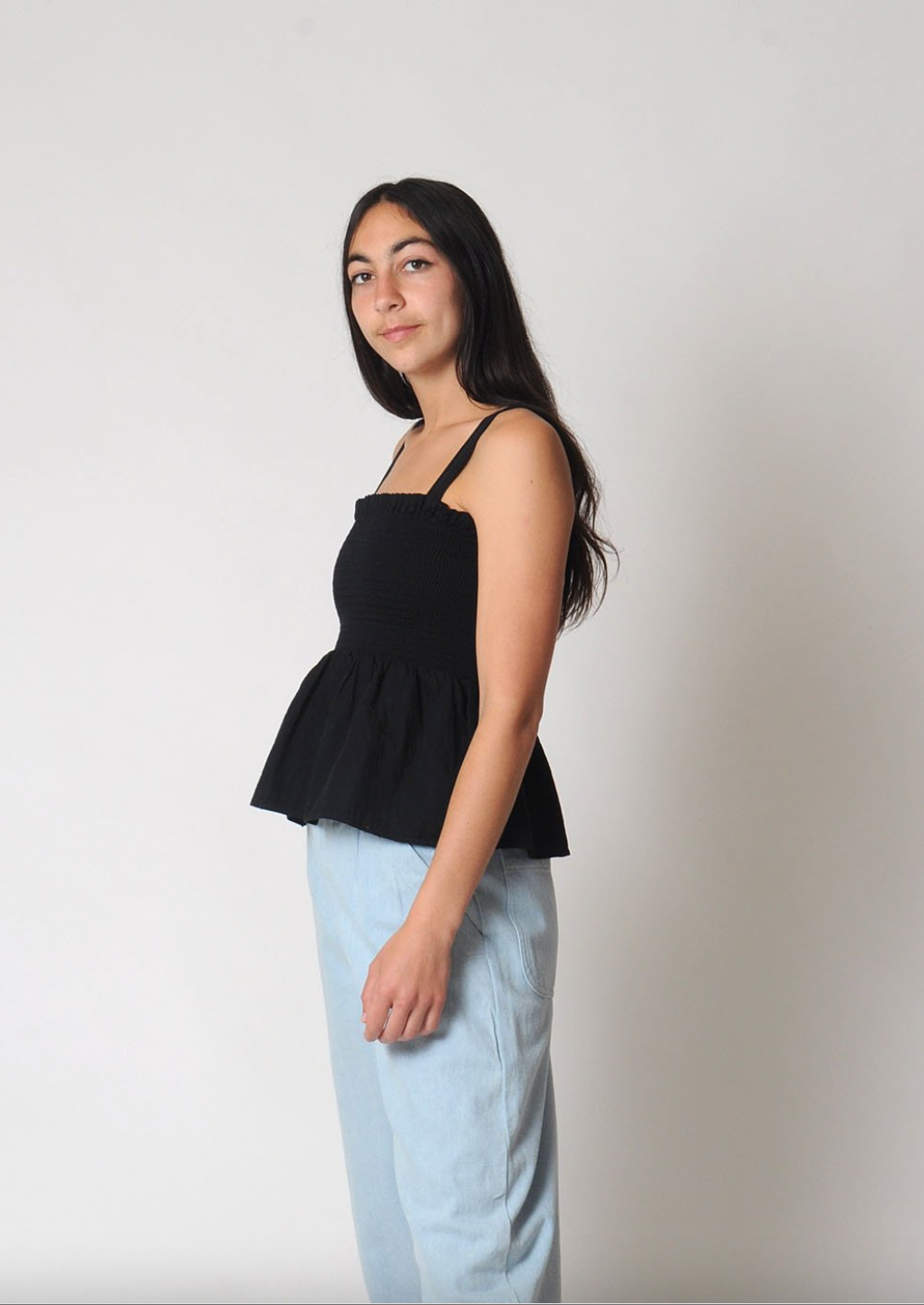 Conifer Smocked Top in Black