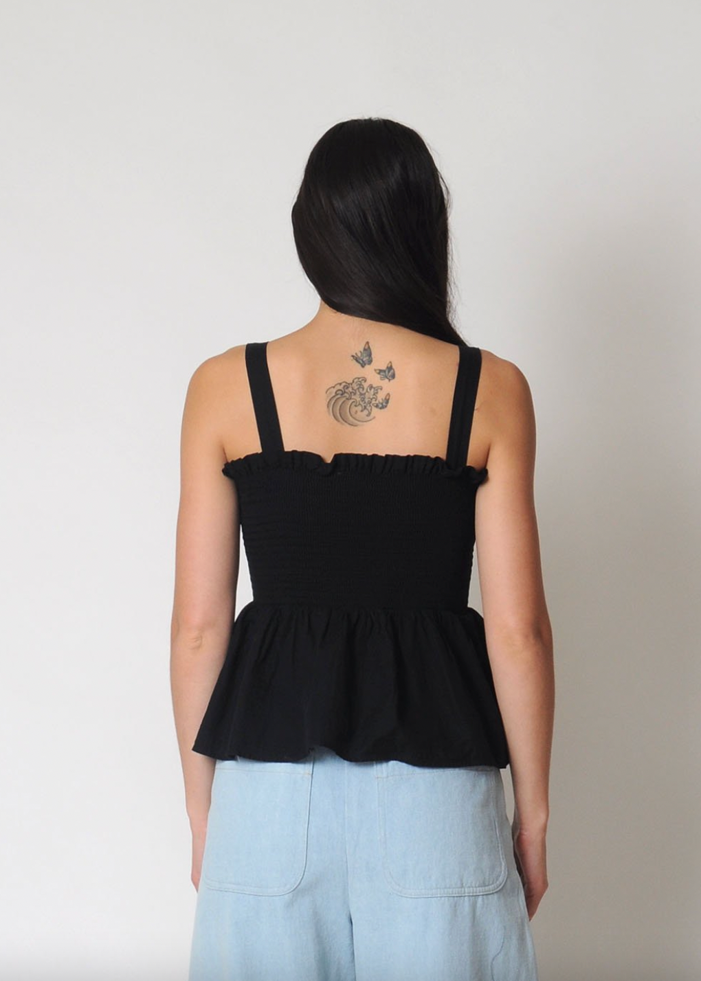 Conifer Smocked Top in Black