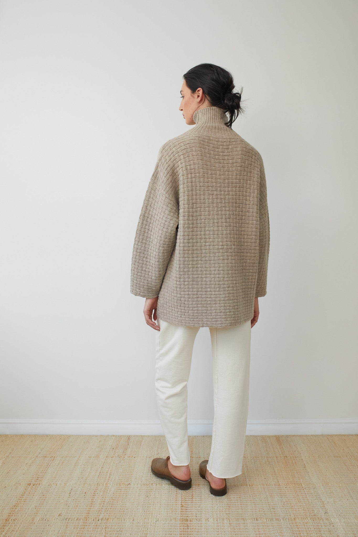 Wol Hide Lattice turtleneck in Oatmeal