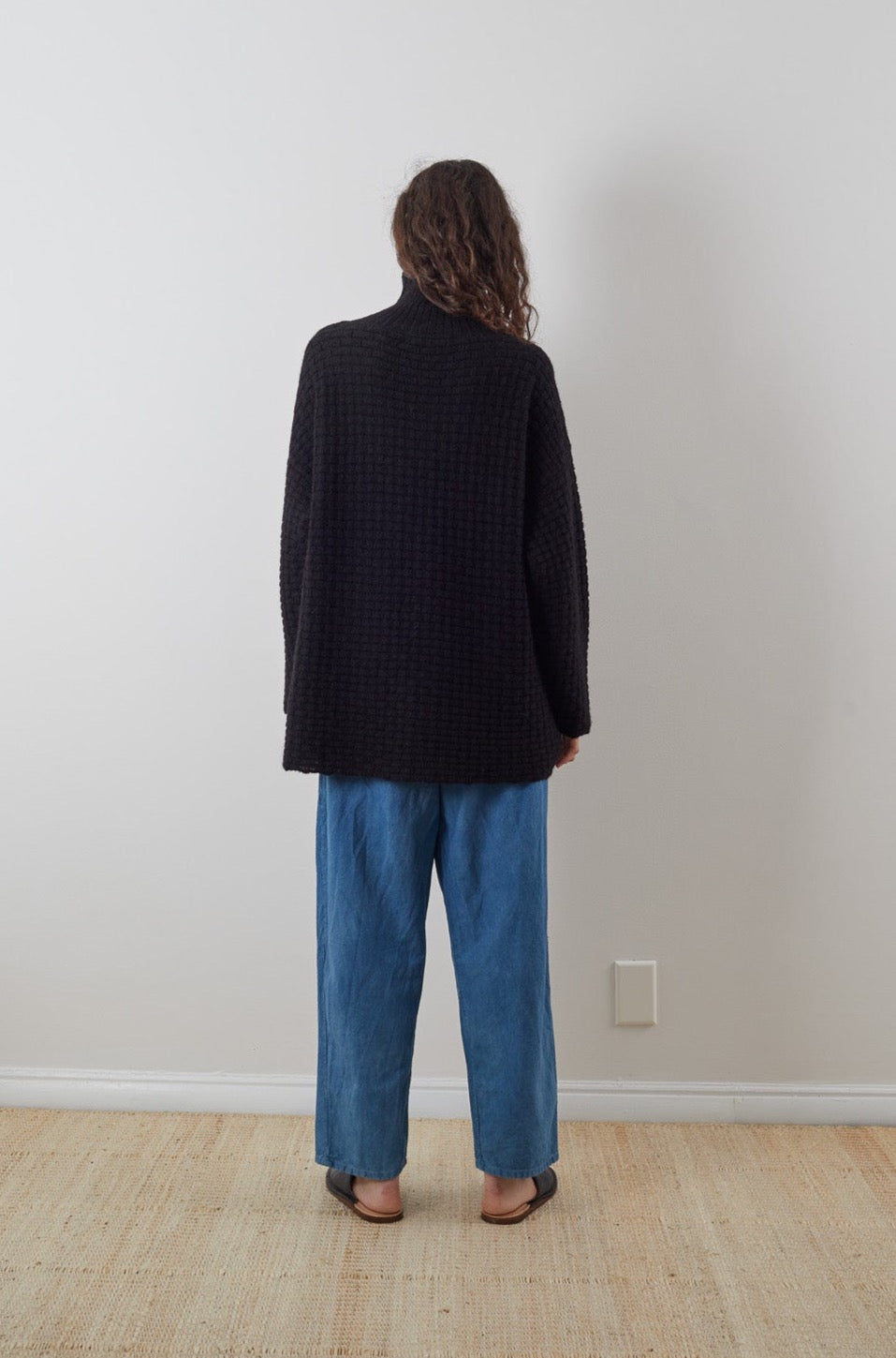 Wol Hide Lattice turtleneck in Onyx