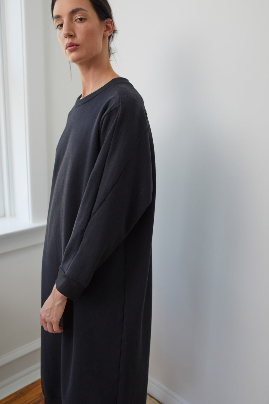 Wol Hide Easy Sweatshirt Dress in Black