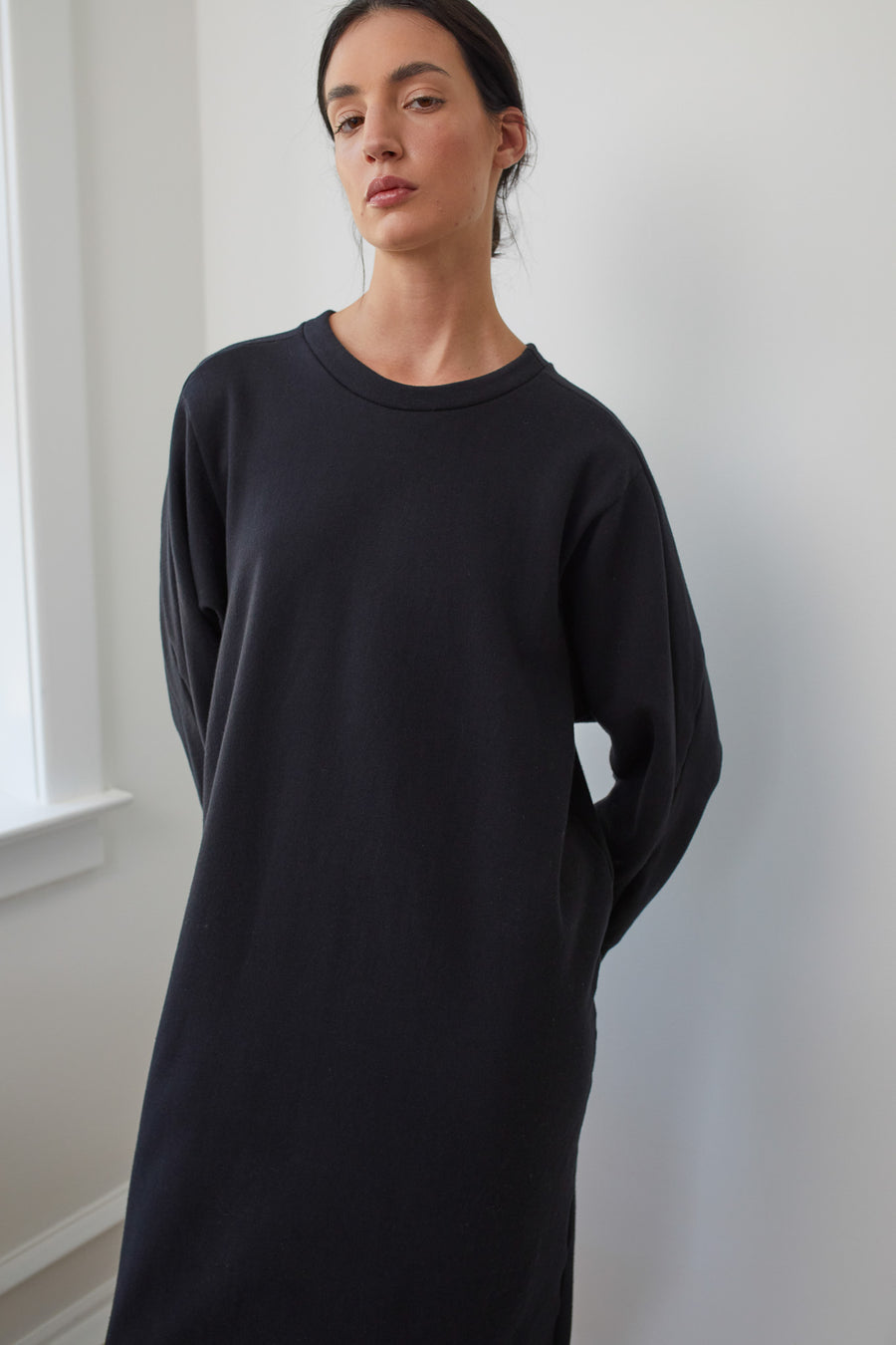 Wol Hide Easy Sweatshirt Dress in Black