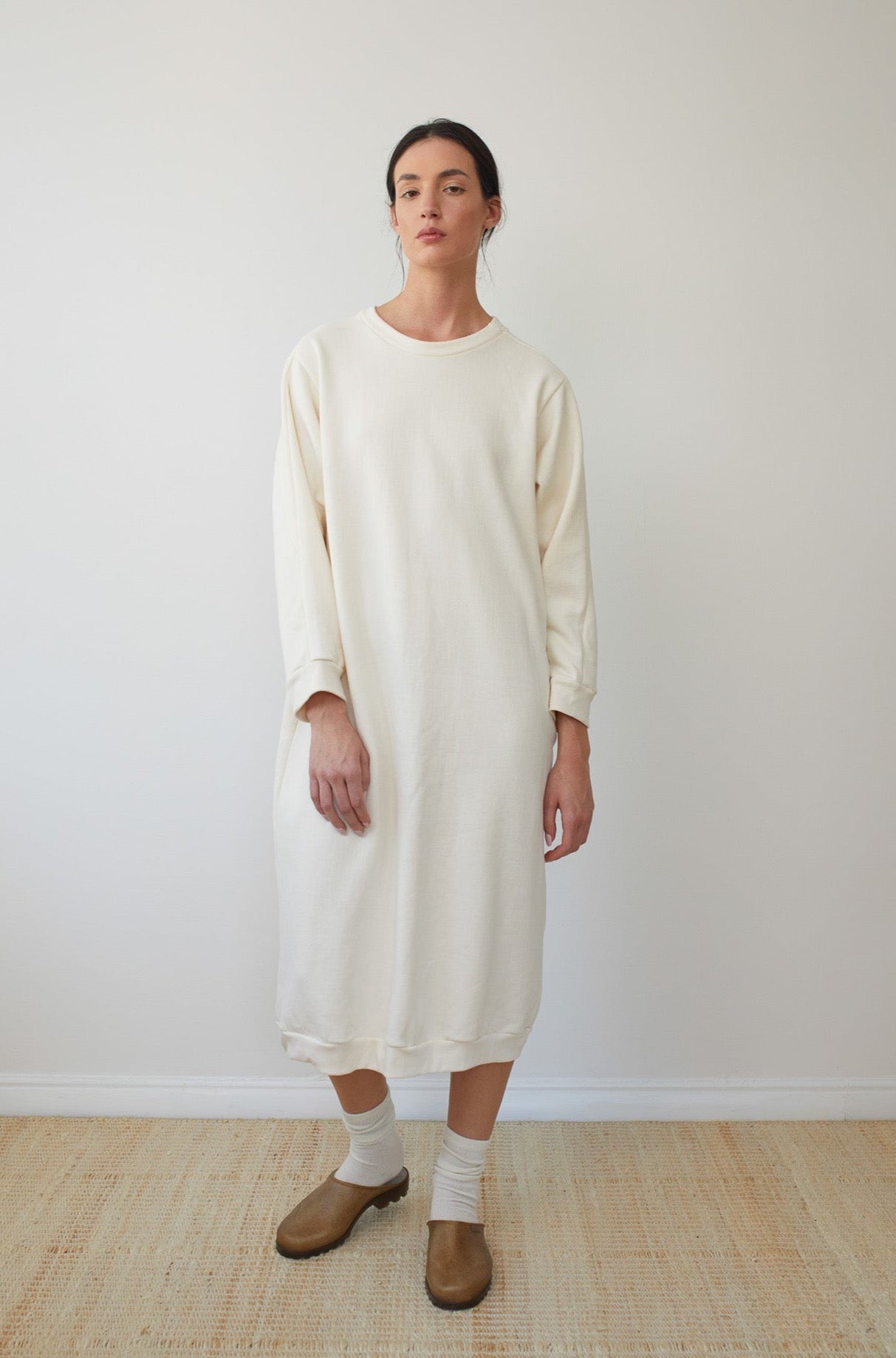 Wol Hide Easy Sweatshirt Dress in Natural