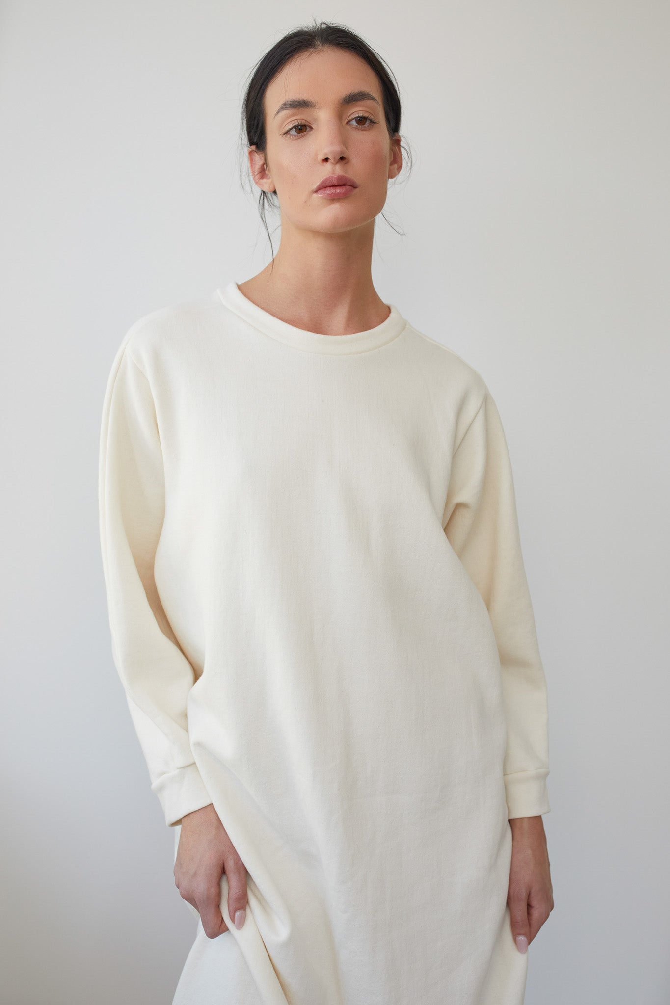 Wol Hide Easy Sweatshirt Dress in Natural