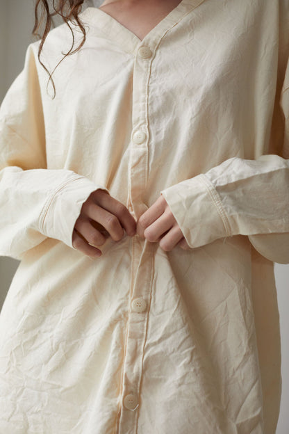 Wol Hide Twill Button Down Natural