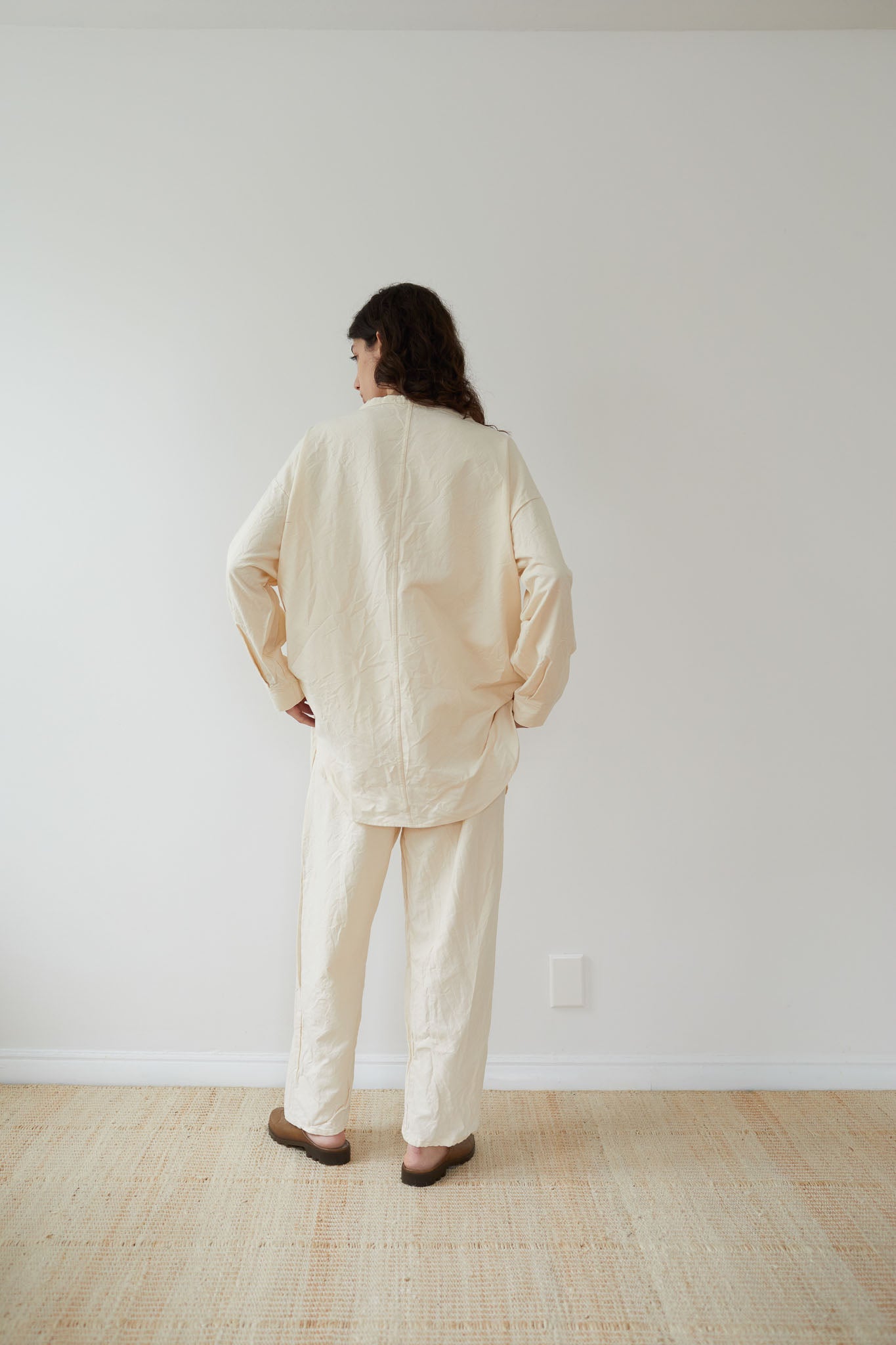 Wol Hide Twill Button Down Natural