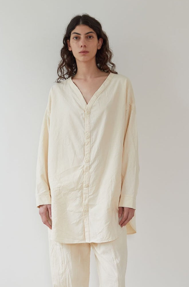 Wol Hide Twill Button Down Natural