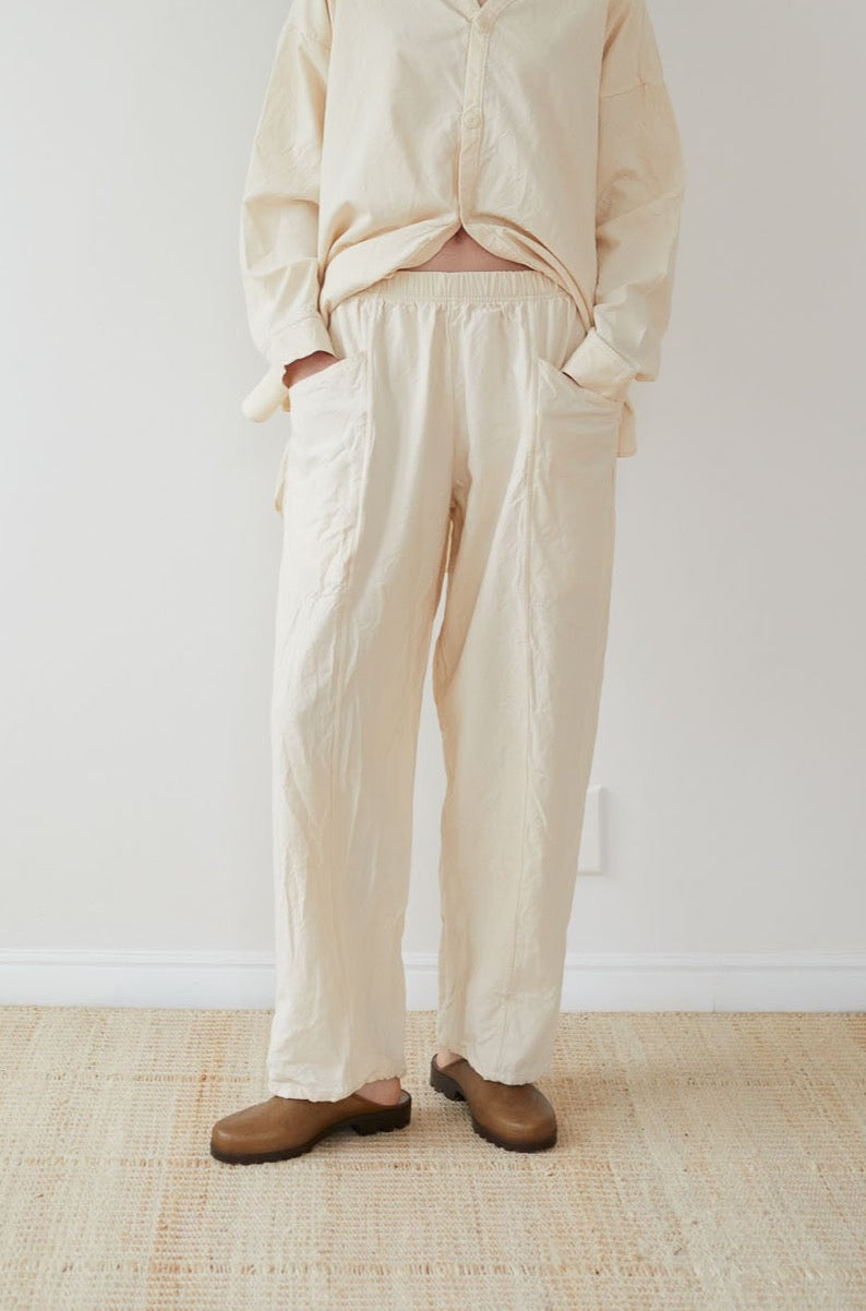 Wol Hide Twill Trouser in Natural