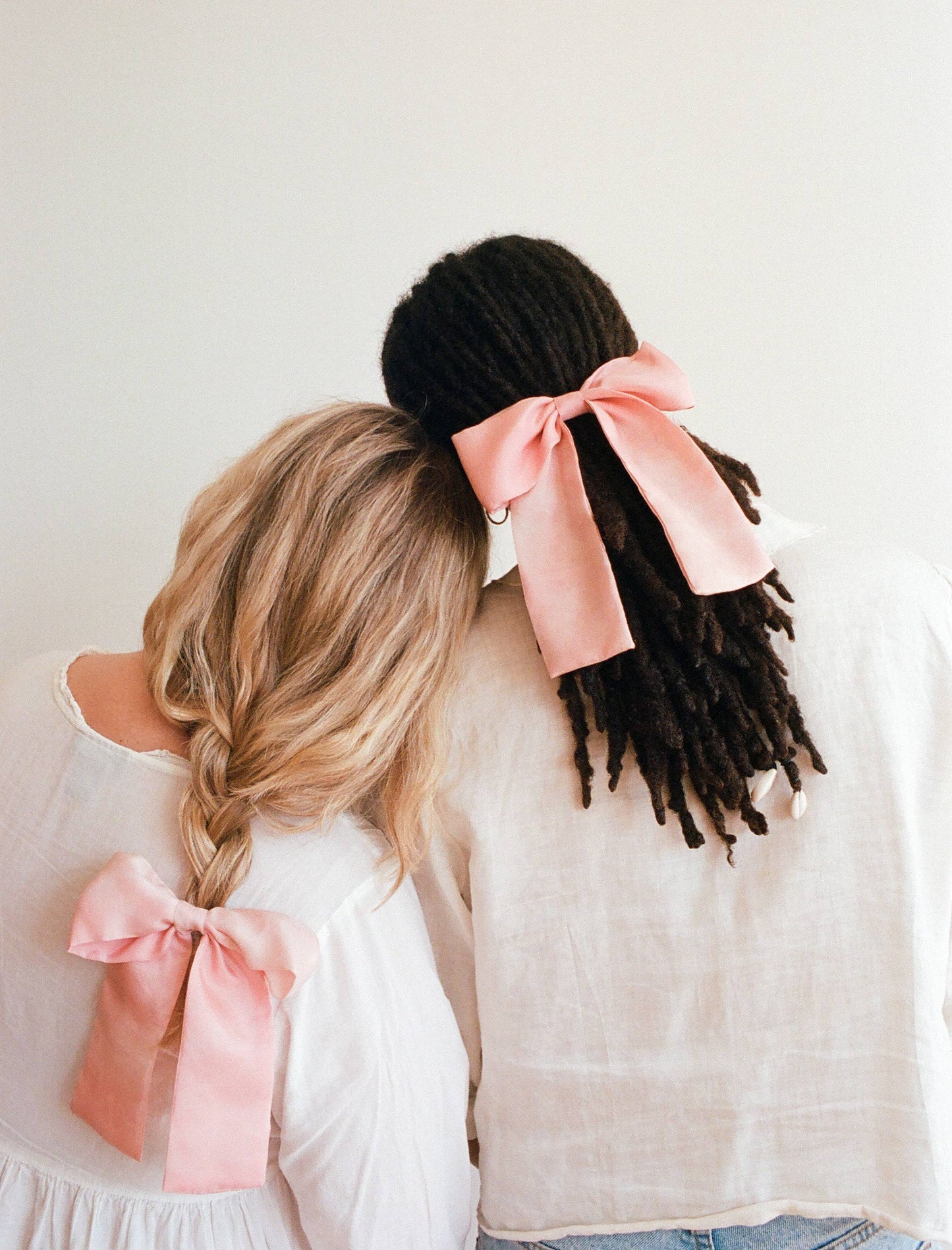 Large Pink Silk Hair Bow | Plant Dyed | Handmade