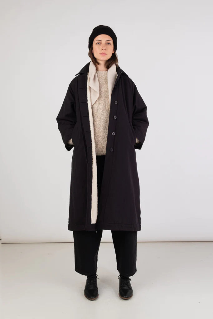 MICAELA GREG ONYX A-LINE SHERPA TRENCH