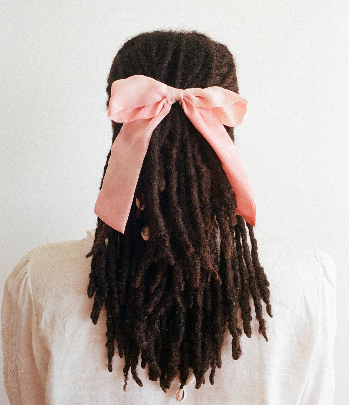 Large Pink Silk Hair Bow | Plant Dyed | Handmade