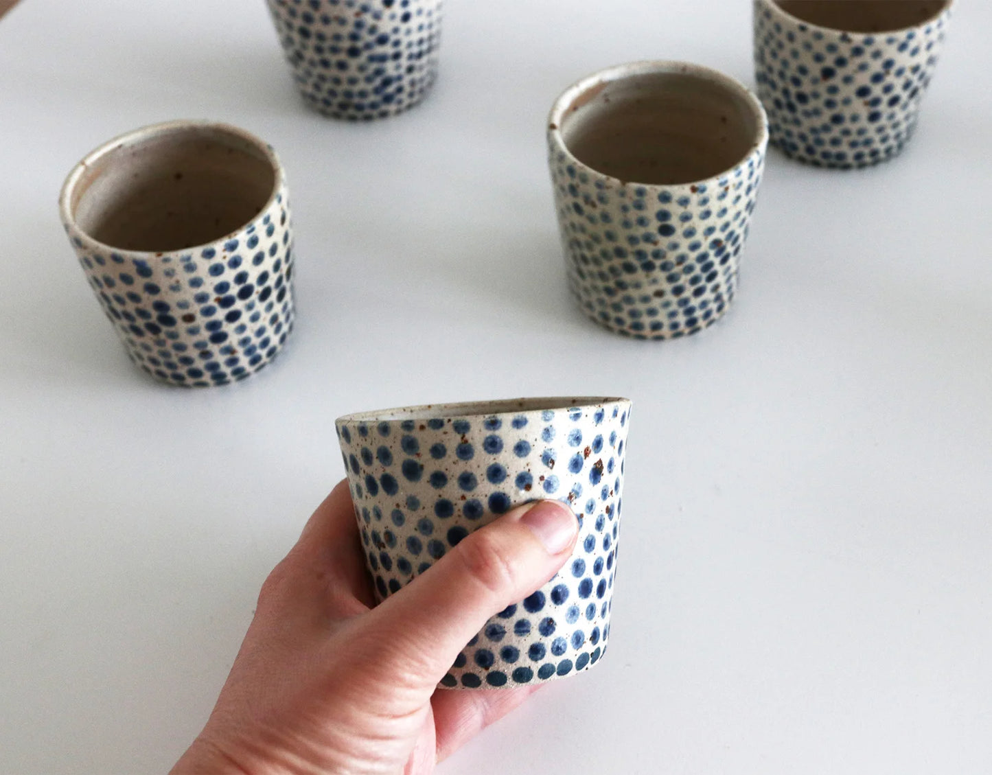 Polka Dot Tumblers - Blue Dot