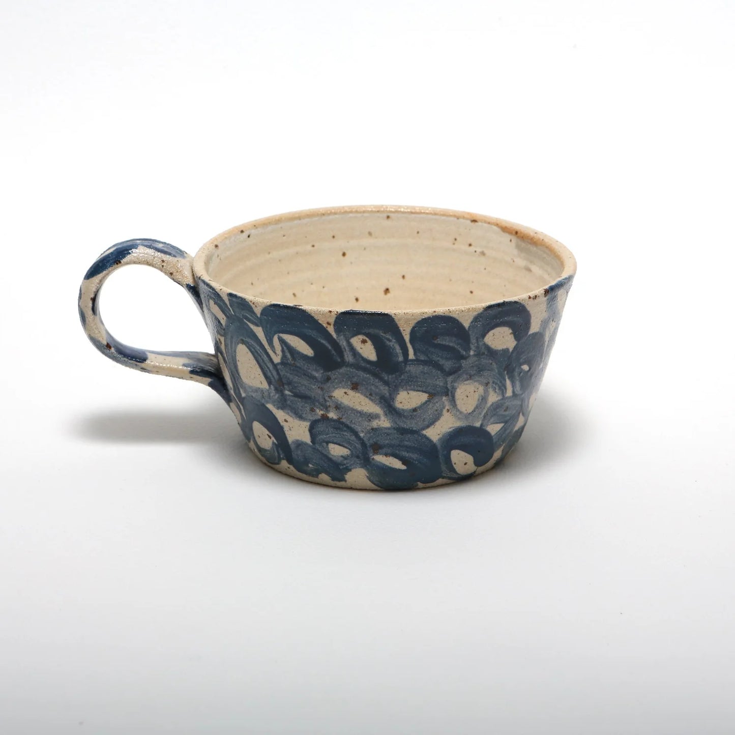 Large Mug - Large Swirl in Dark Blue