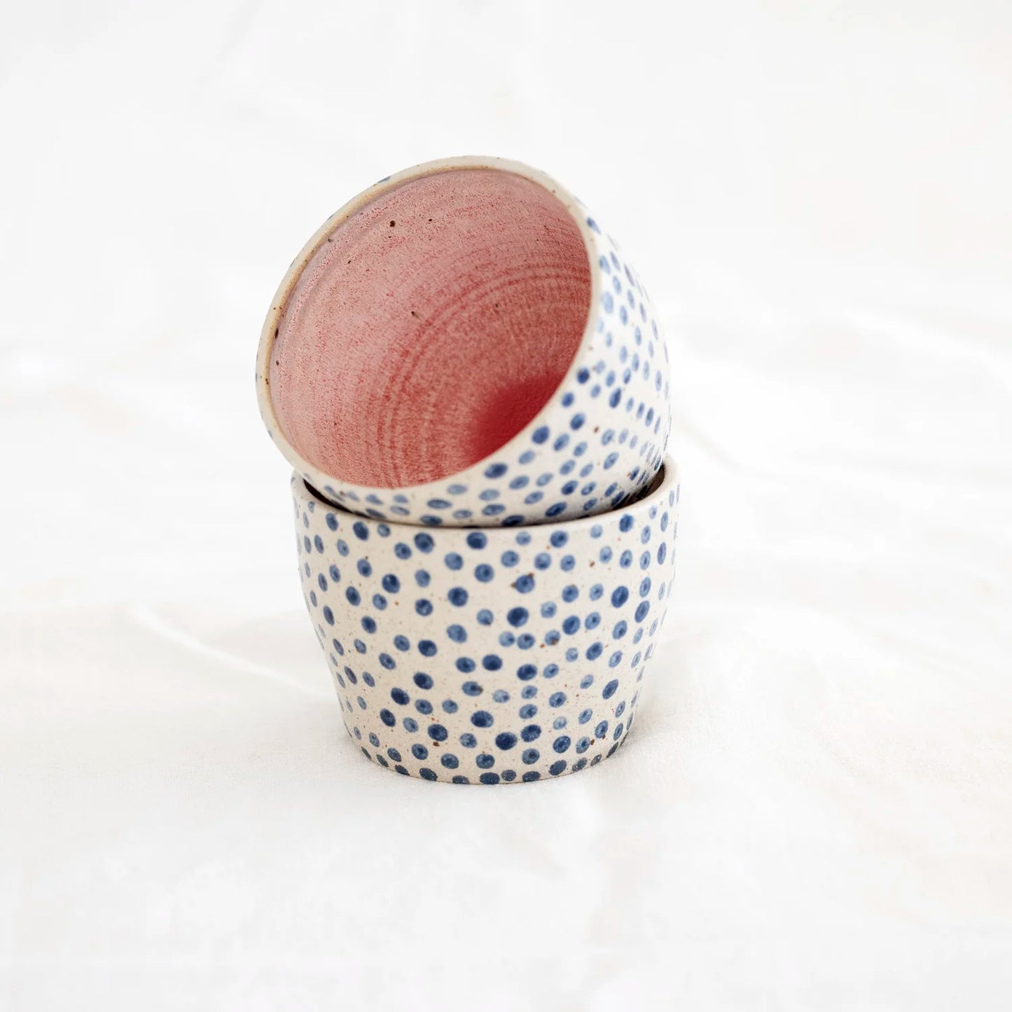 Polka Dot Tumblers - Blue Dot with Red Center