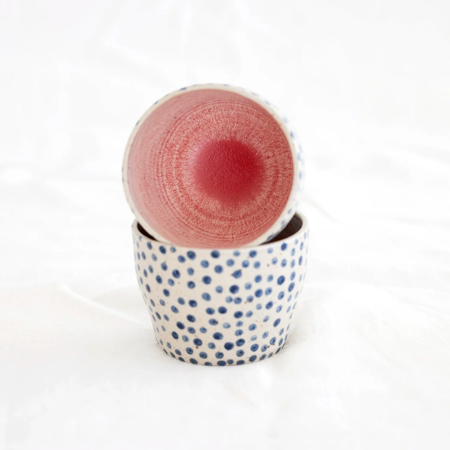 Polka Dot Tumblers - Blue Dot with Red Center