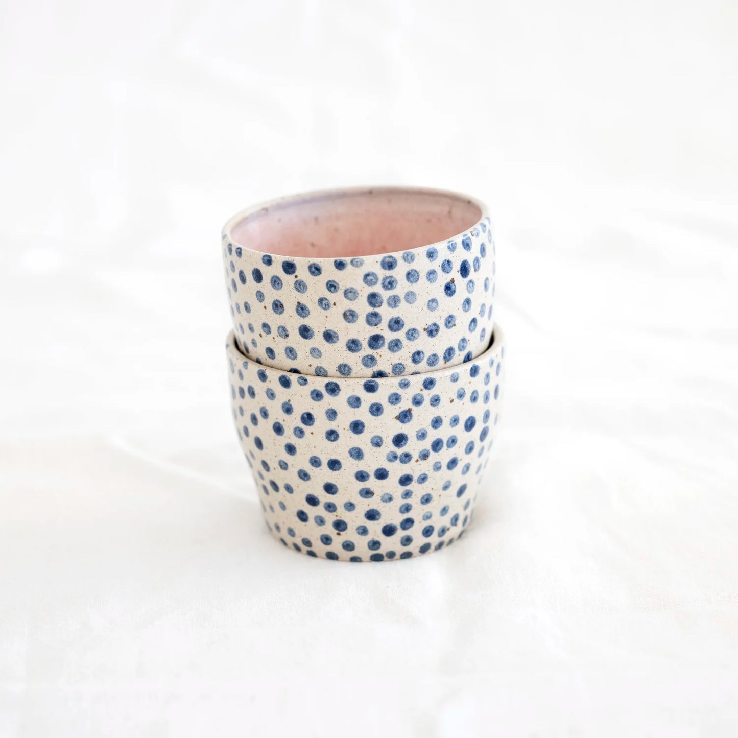 Polka Dot Tumblers - Blue Dot with Red Center