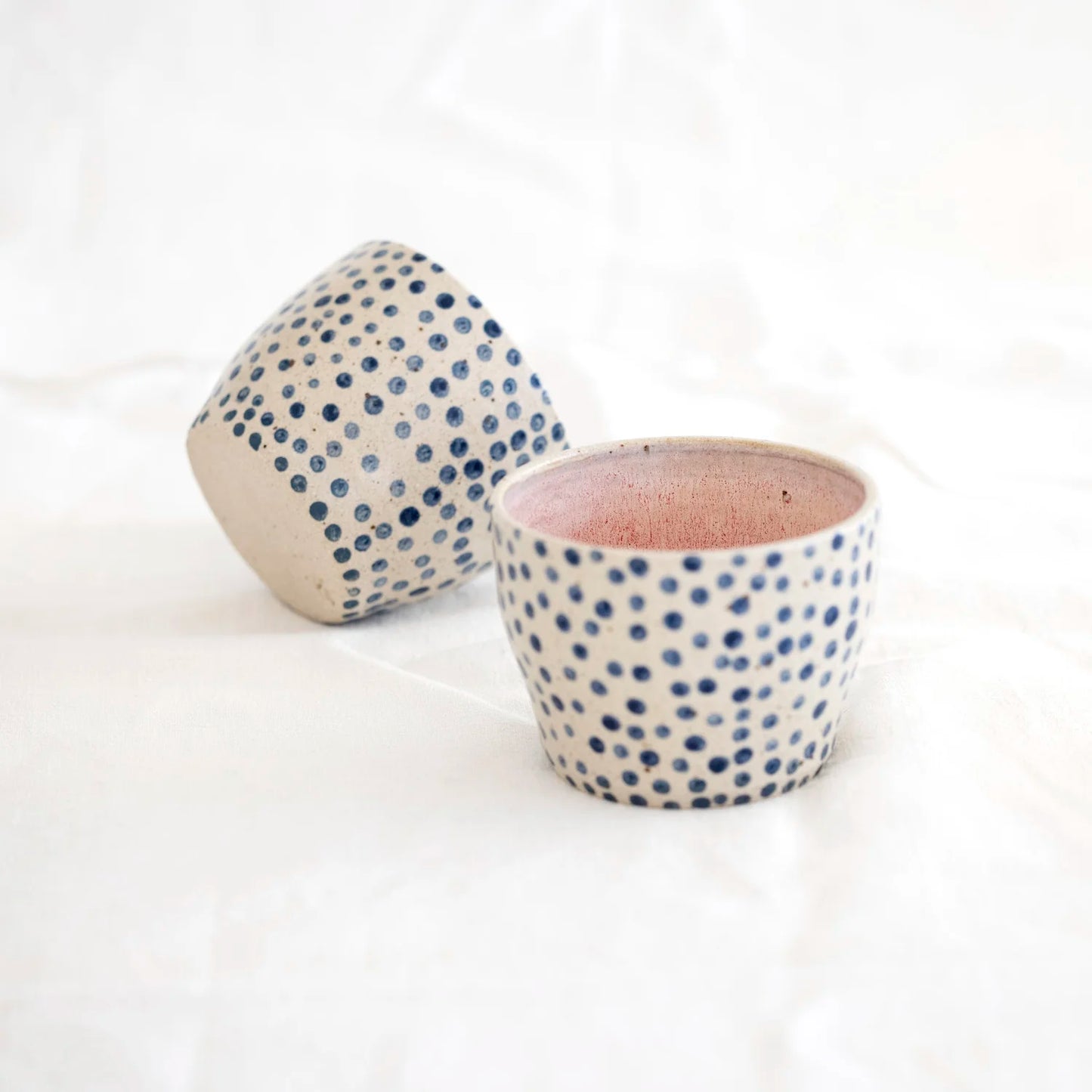 Polka Dot Tumblers - Blue Dot with Red Center